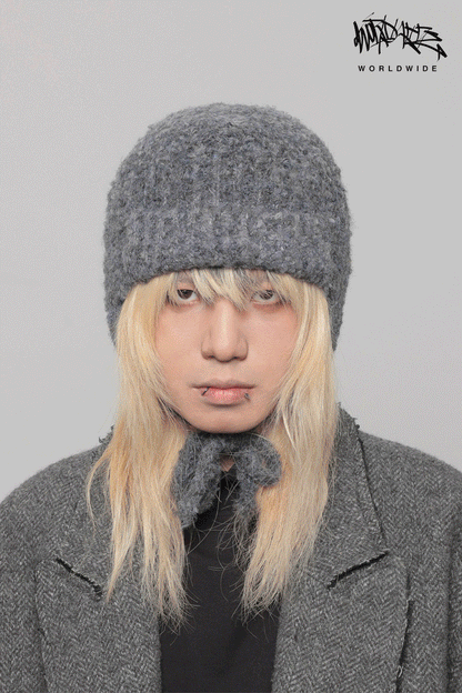 MELANGE EARFLAP KNIT CAP 6