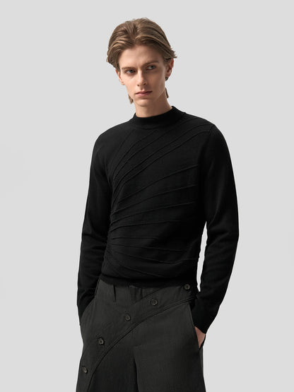 SCULPTED JACQUARD LONG SLEEVE KNIT 18