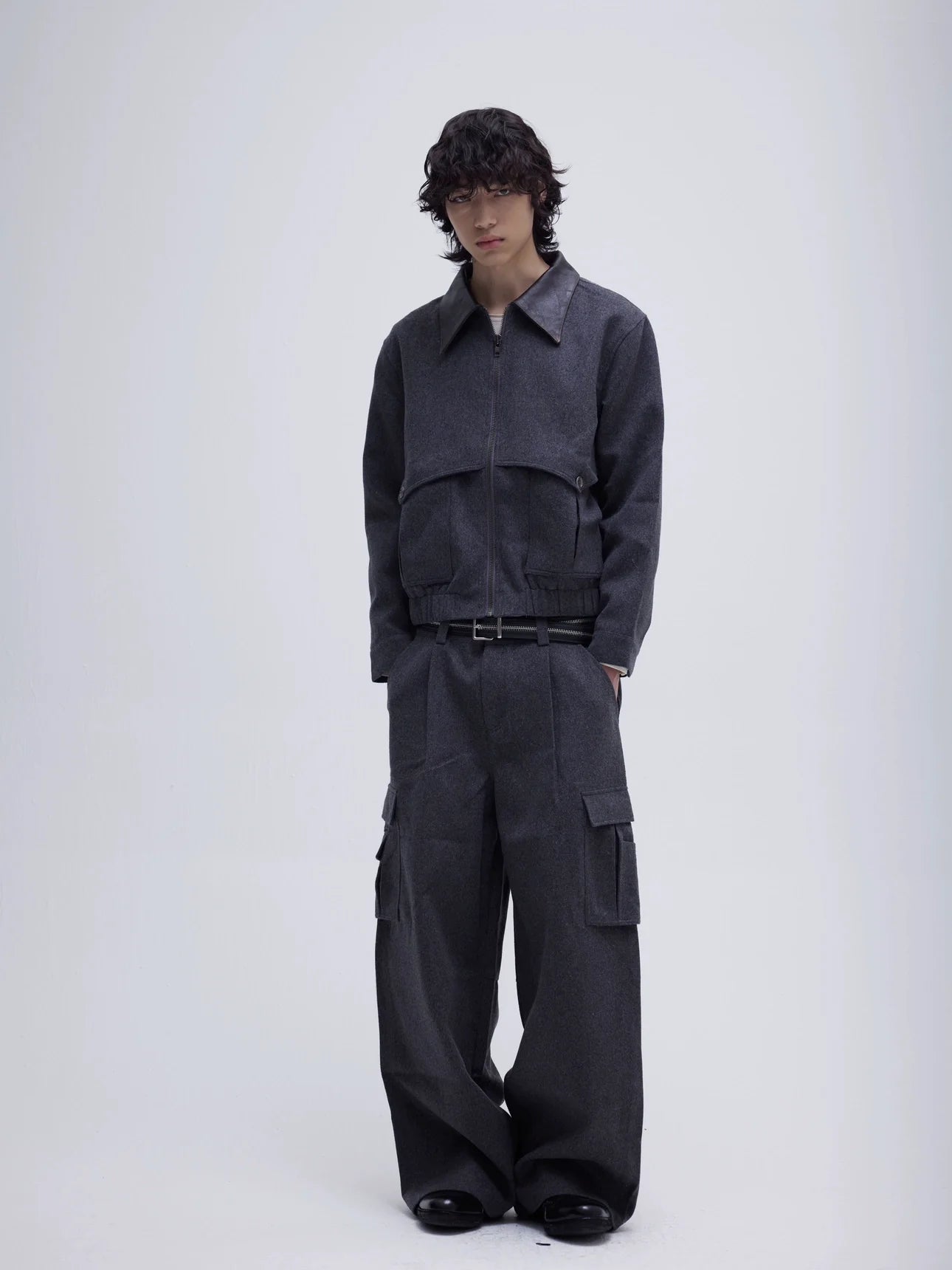 WOOL TWEED PATCHWORK JACKET