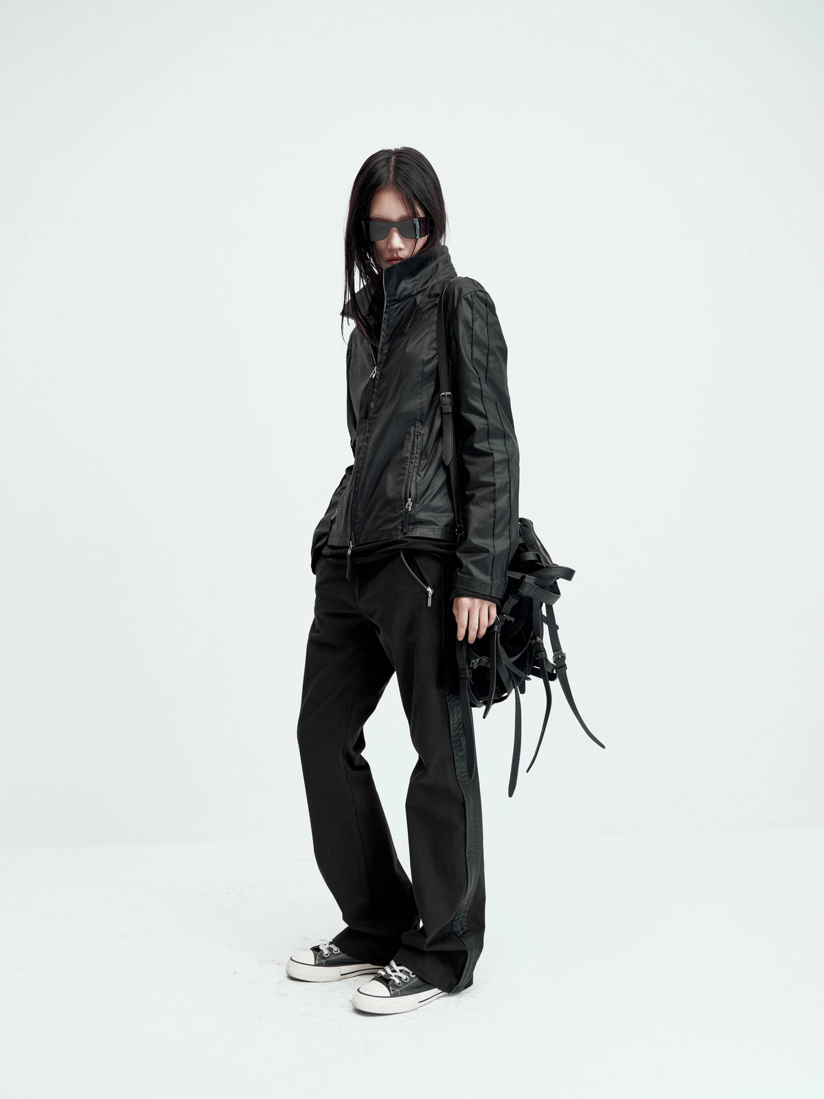 WAX COATED STAND-UP JACKET