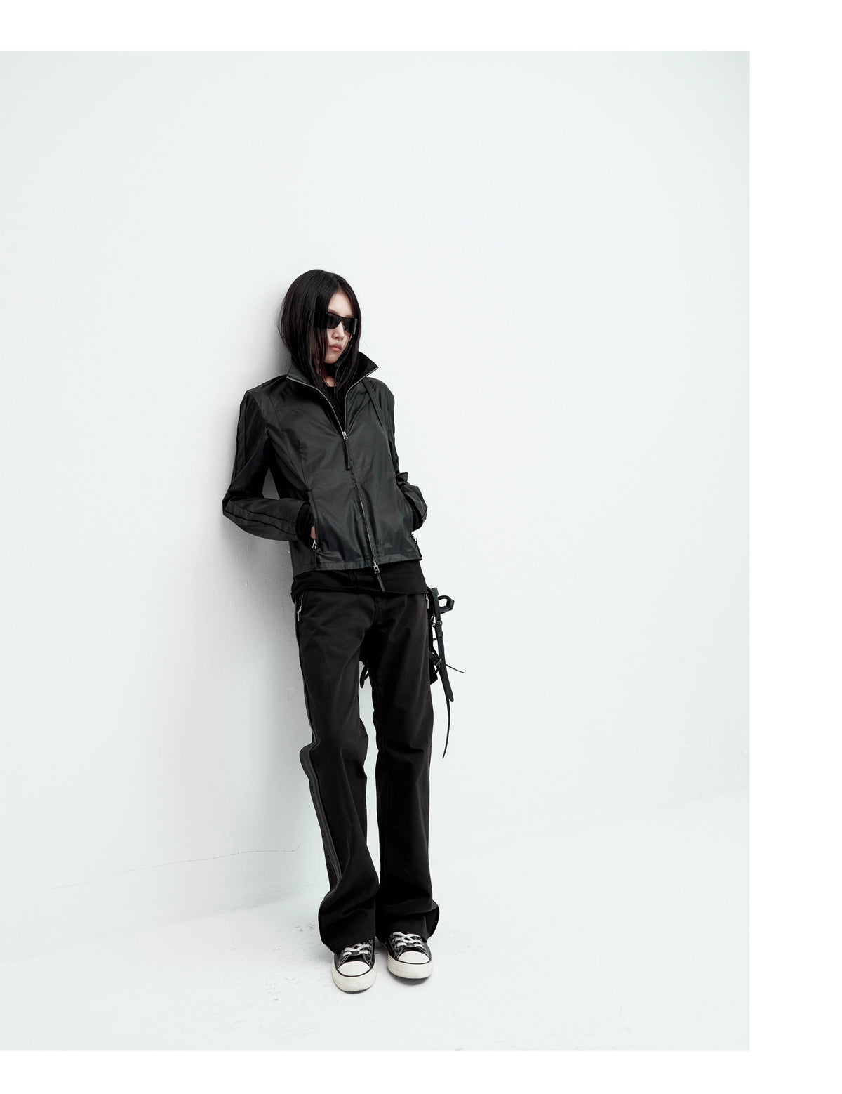 WAX COATED STAND-UP JACKET