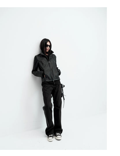 WAX COATED STAND-UP JACKET