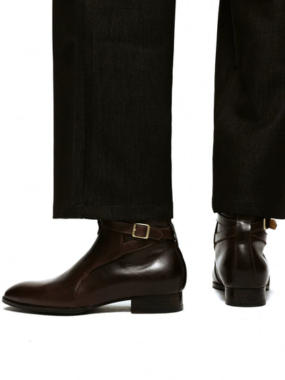HARNESS STRAP ANKLE BOOTS 10