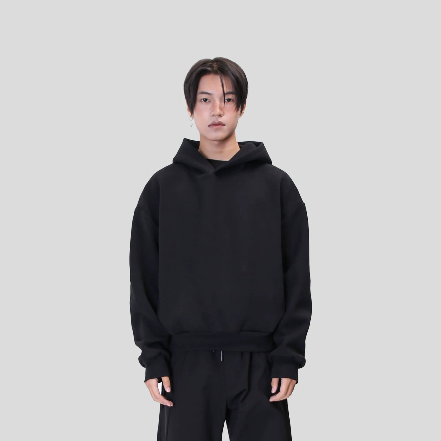 BLUE MIST BOXY HOODIE