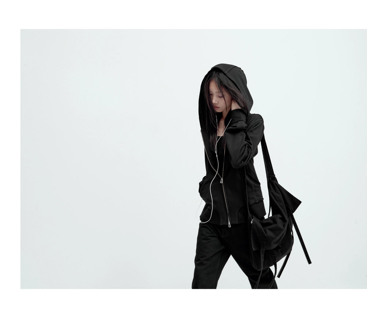 ZIPPERED SLIM-FIT HOODIE