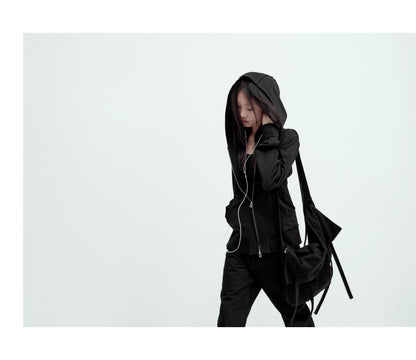 ZIPPERED SLIM-FIT HOODIE
