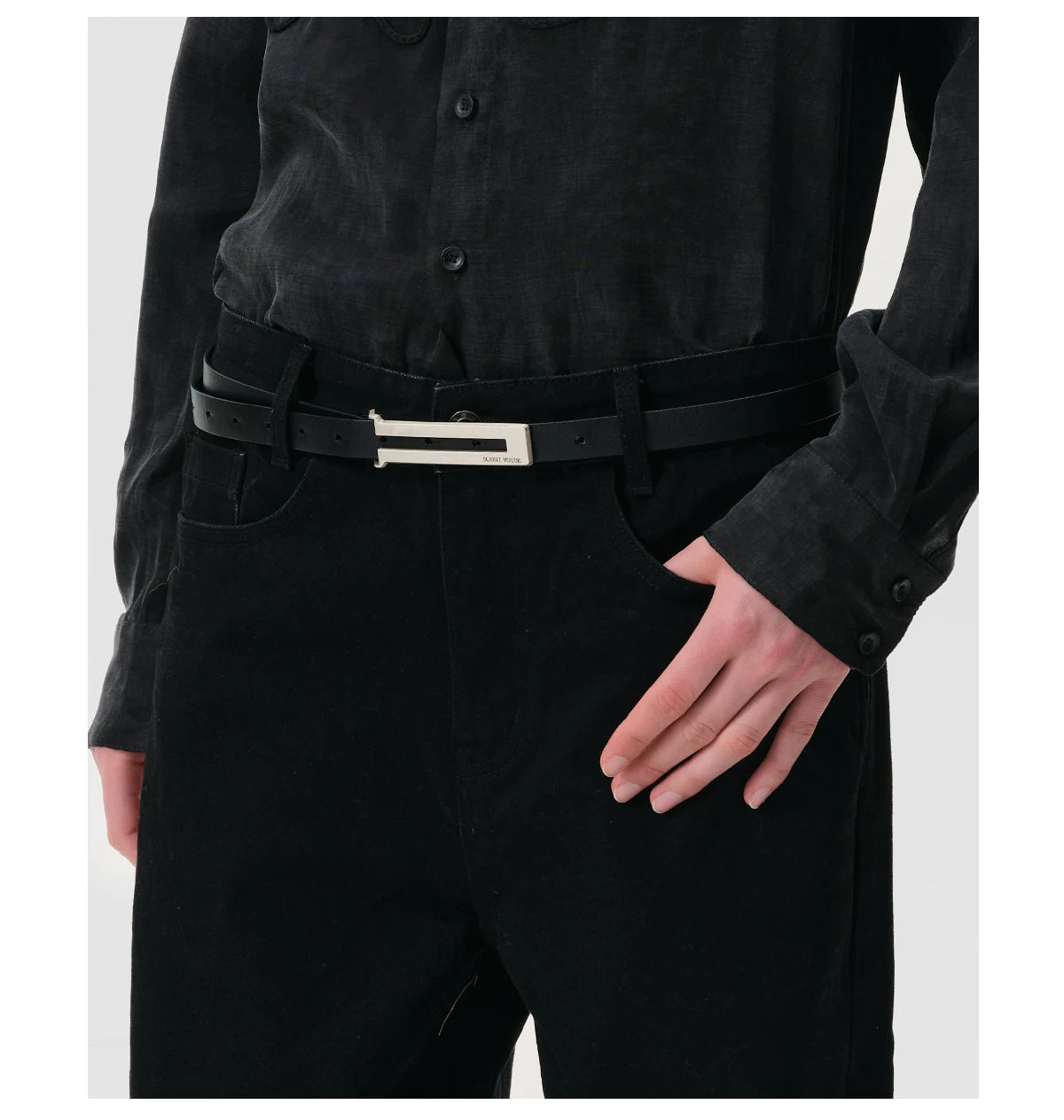 BAR KEY LEATHER BELT 7