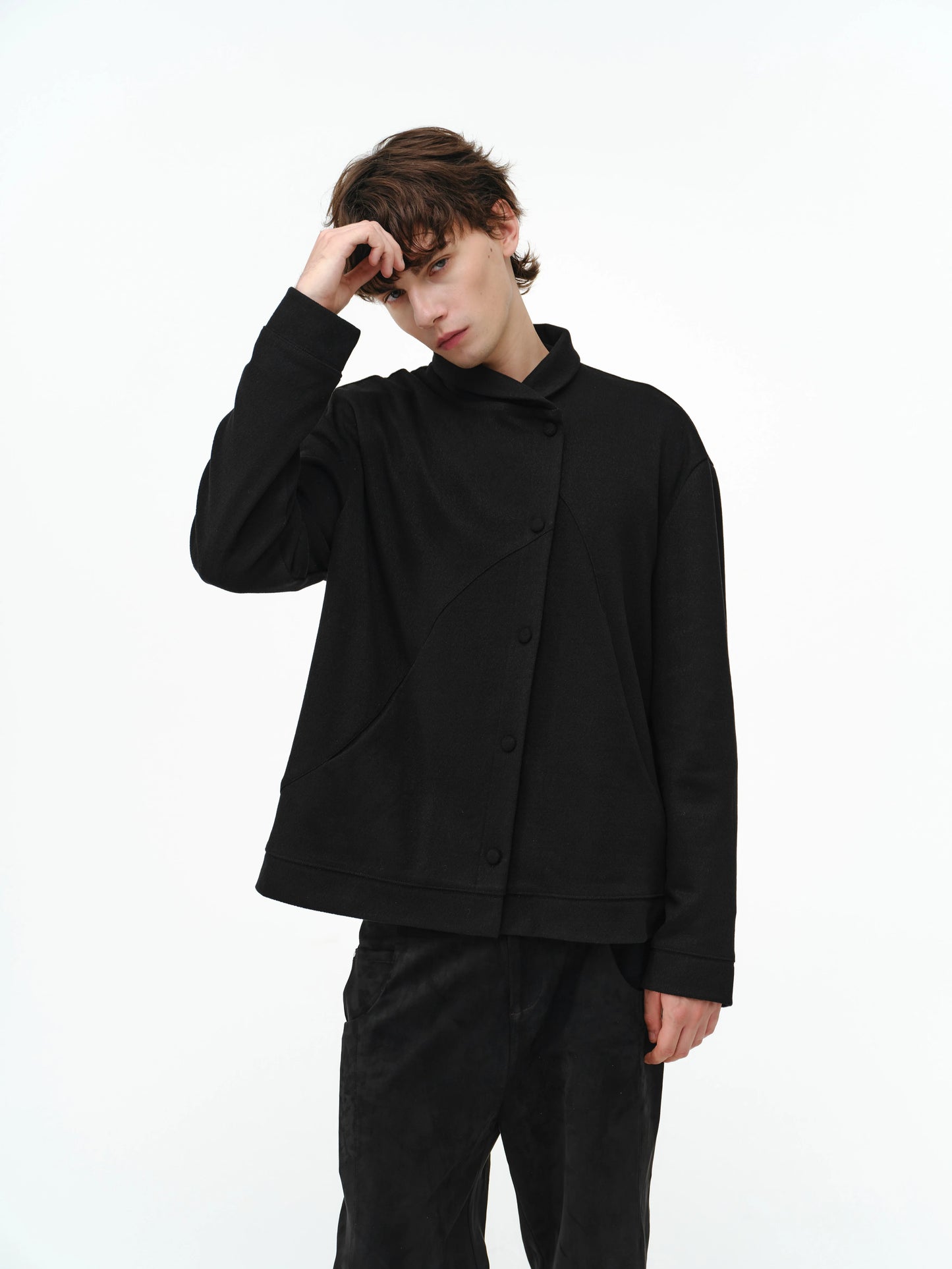 SILK WOOL CARDIGAN SHIRT