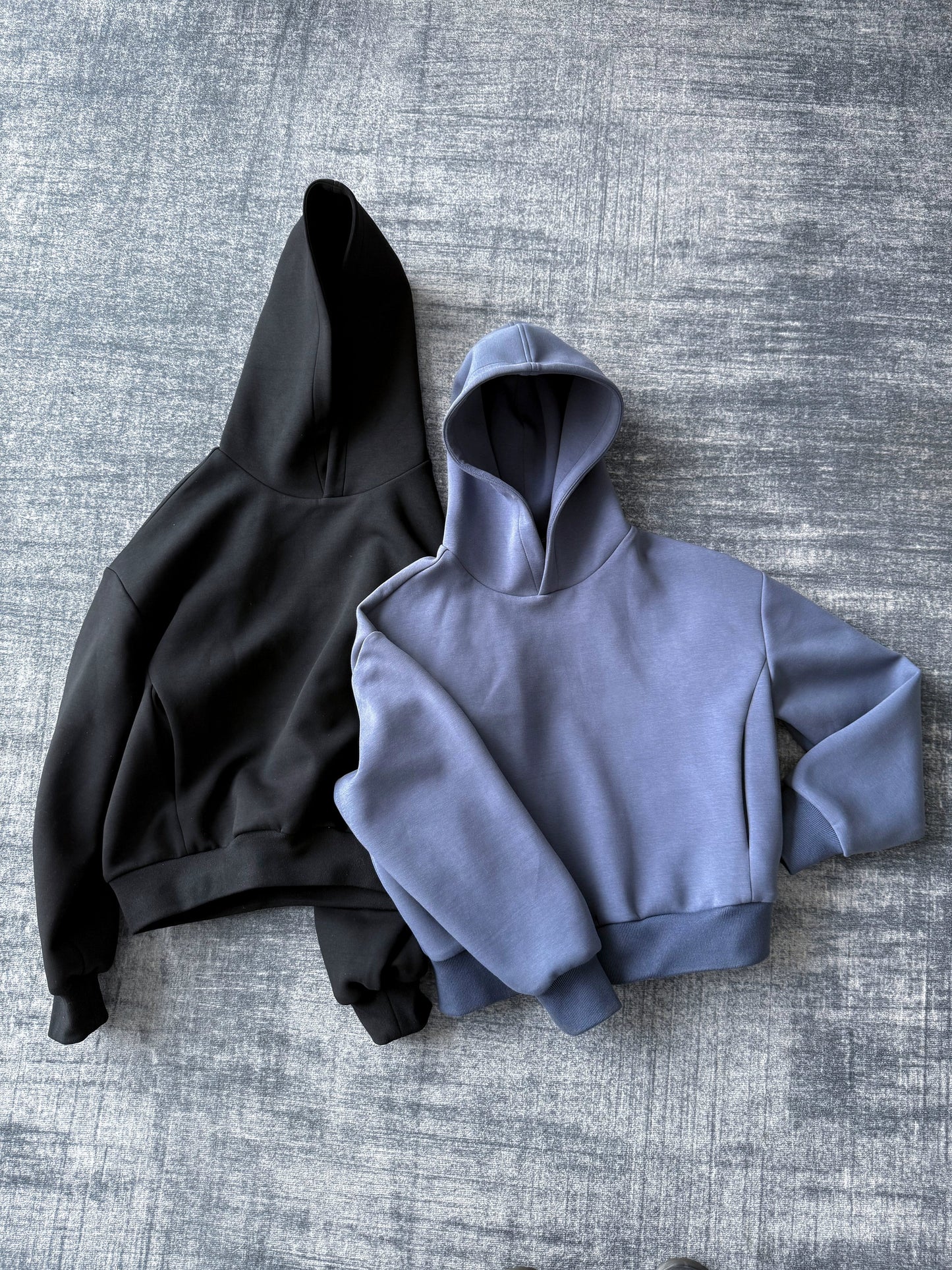 BLUE MIST BOXY HOODIE