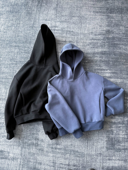 BLUE MIST BOXY HOODIE