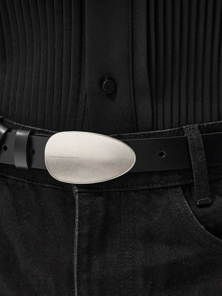 ANTIQUE SILVER ARC BUCKLE BELT