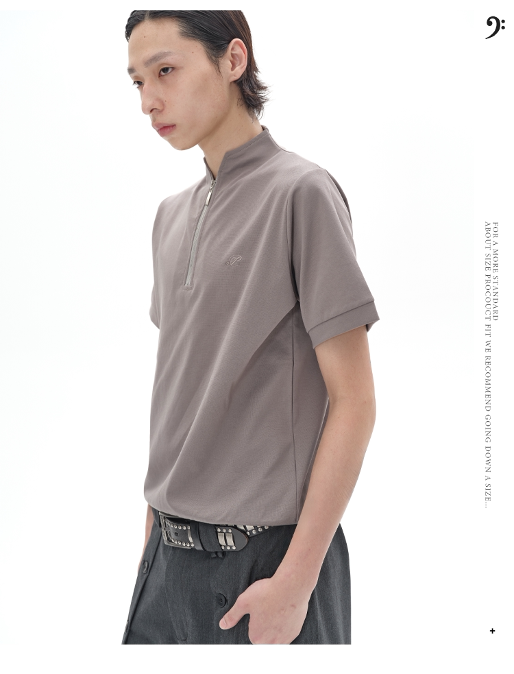 ICE SILK STAND-UP COLLAR POLO