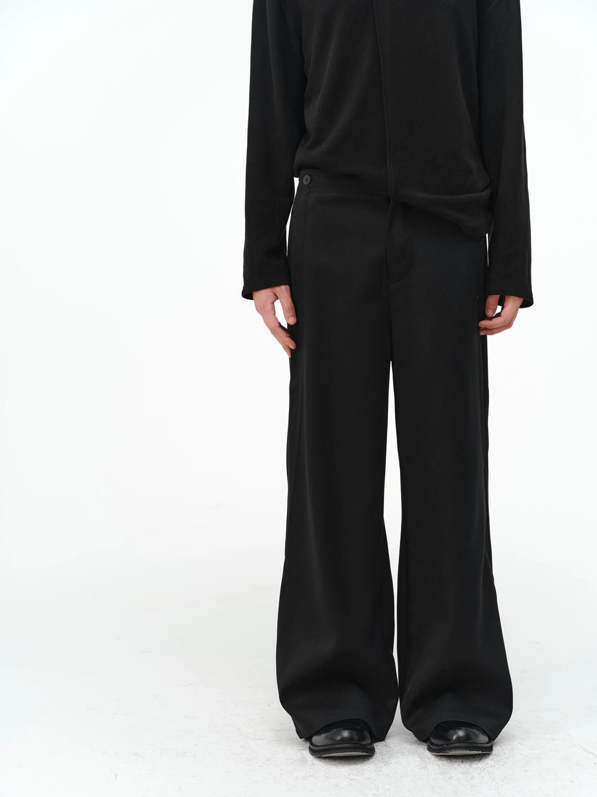 LOOSE-FIT BUTTON-FLY WIDE-LEG PANTS