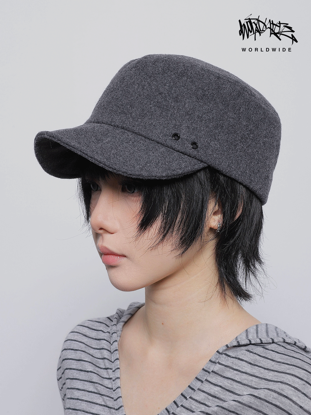 WOOL FLAT TOP CAP 6