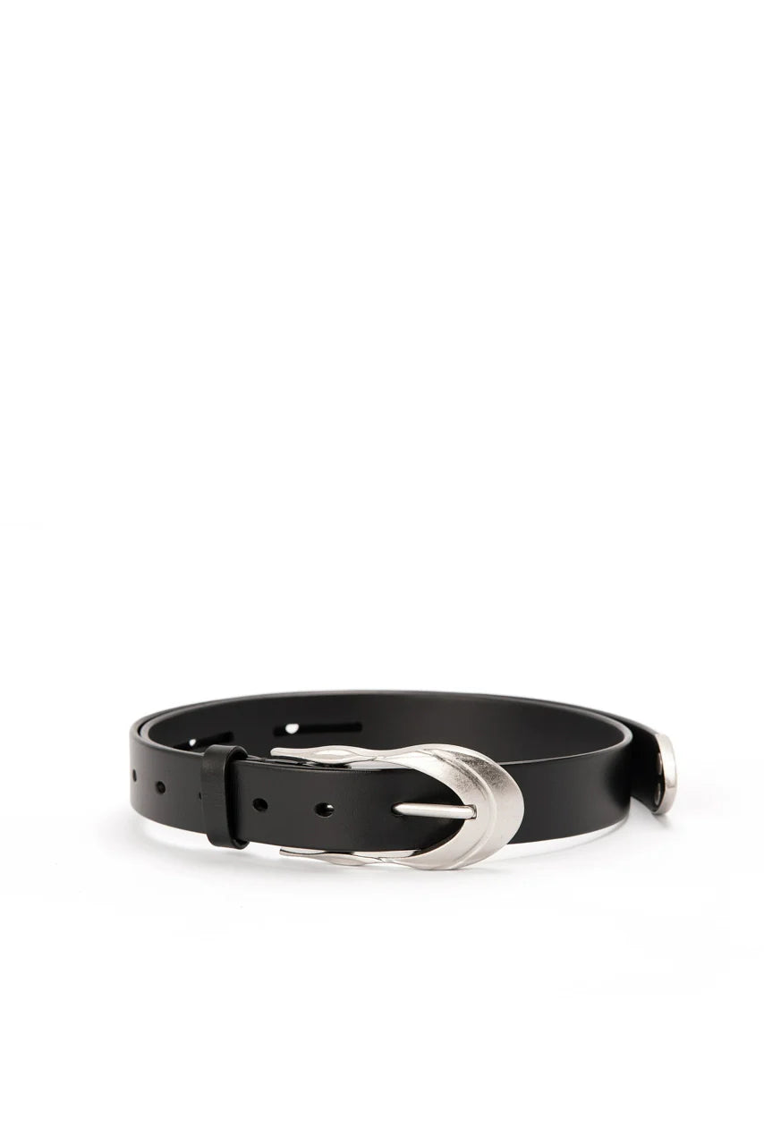 SILVER-PLATED LEATHER BELT