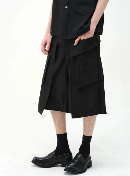 DECONSTRUCTED MULTI-POCKET SHORTS