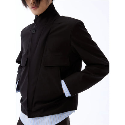 DECONSTRUCTED SUIT JACKET WITH ZIPPER