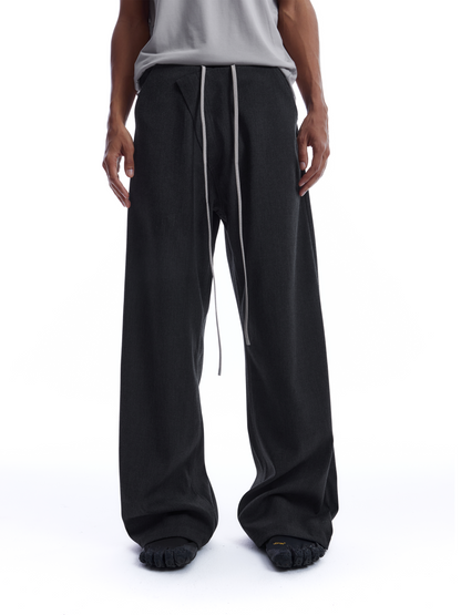 3D SLANT PLACKET CASUAL PANTS
