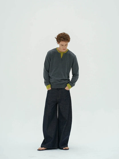 LIGHT MERINO V-NECK LONG SLEEVE