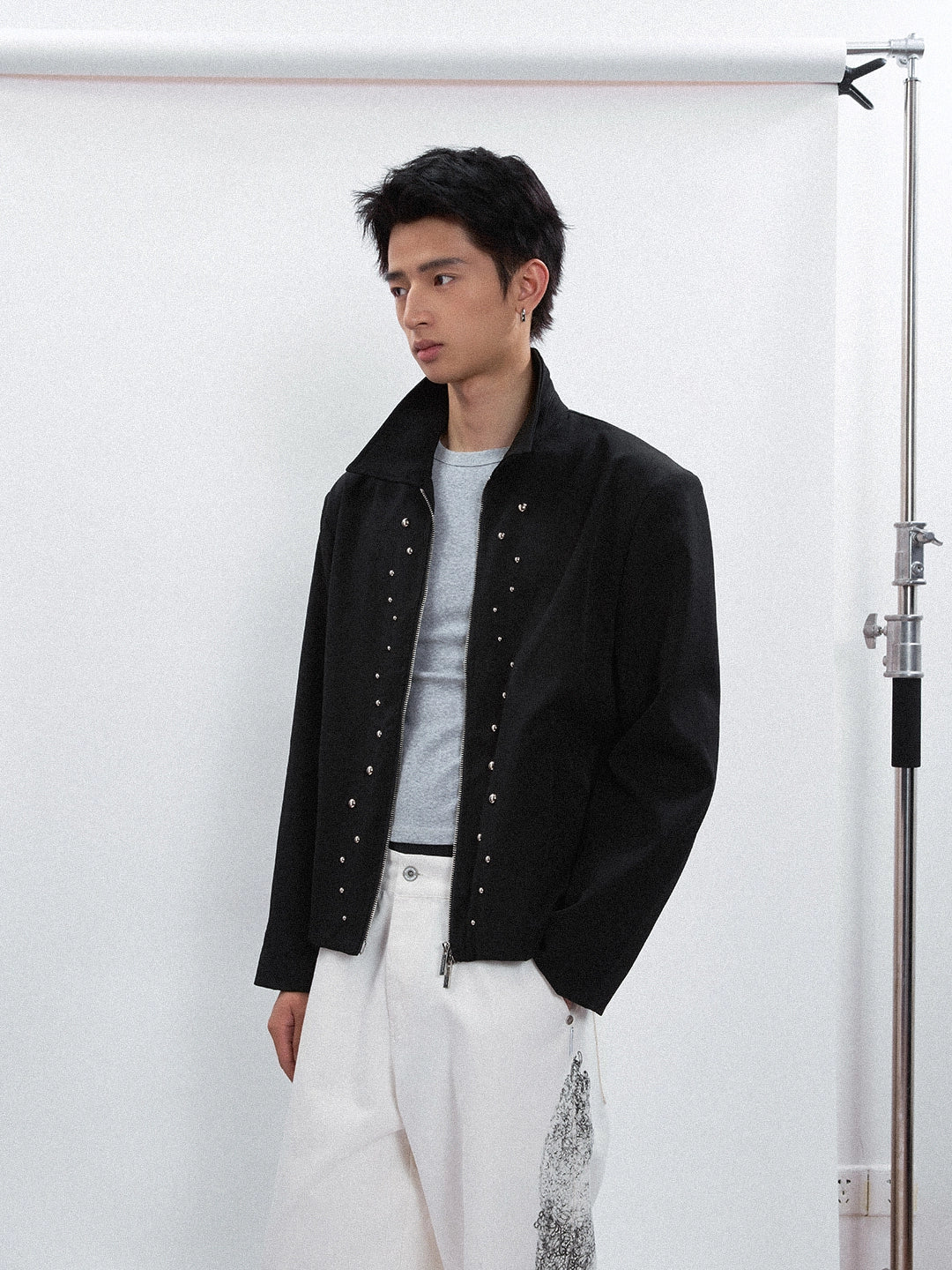 SNAP ZIPPERED JACKET