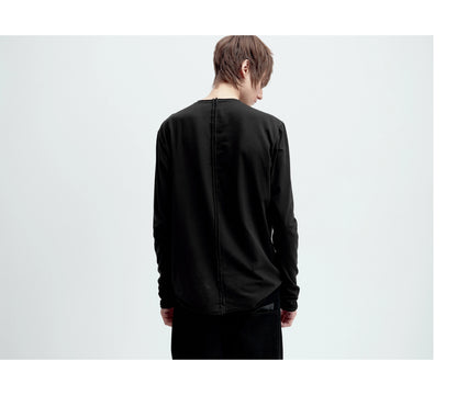 ASYMMETRICAL BUTTON-UP COTTON TOP