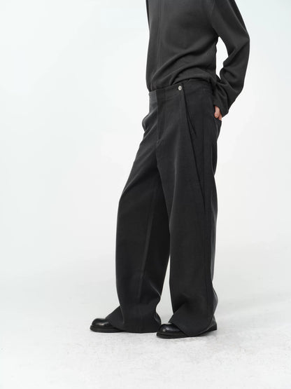 LOOSE-FIT BUTTON-FLY WIDE-LEG PANTS