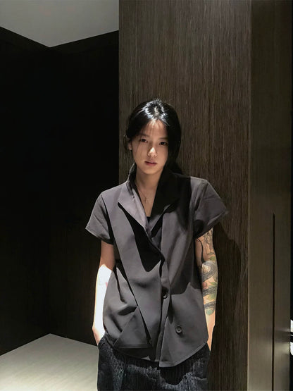 DECONSTRUCTED PLEATED SHIRT