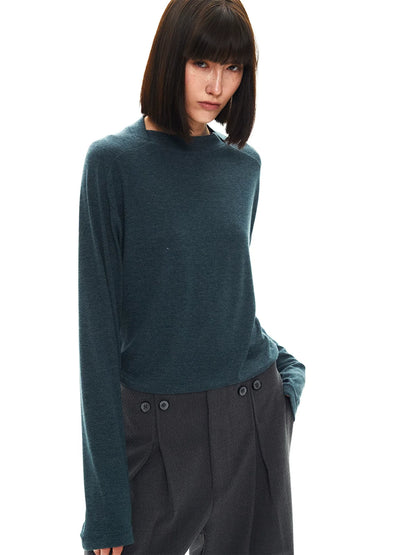 DECONSTRUCTED LONG SLEEVE TOP