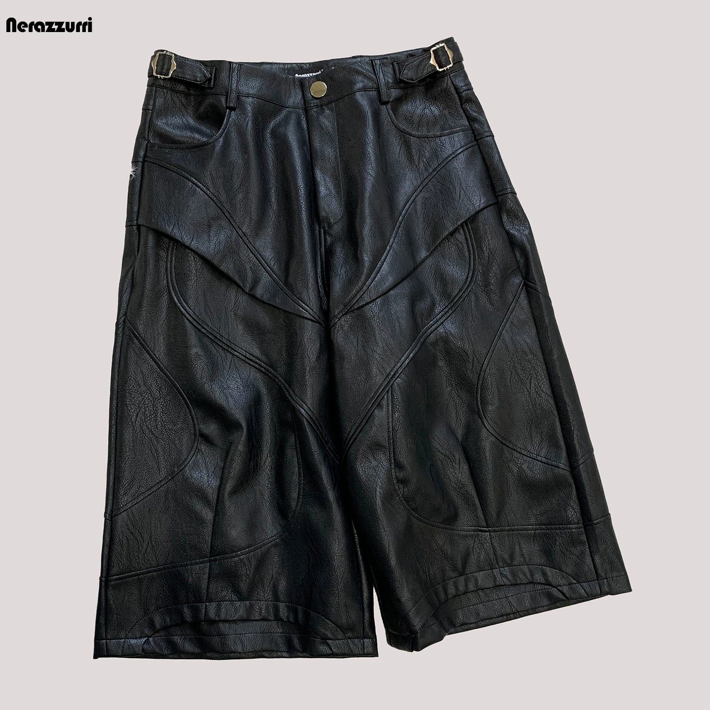 DECONSTRUCTED PU LEATHER PANTS
