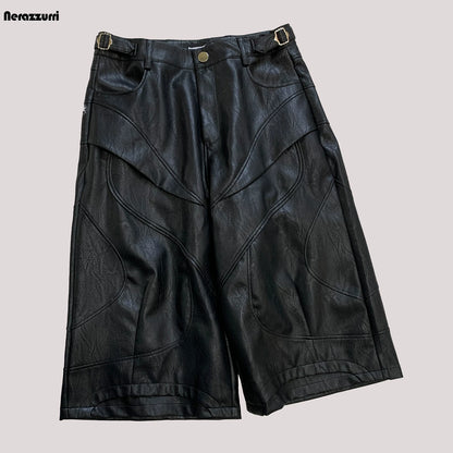 DECONSTRUCTED PU LEATHER PANTS