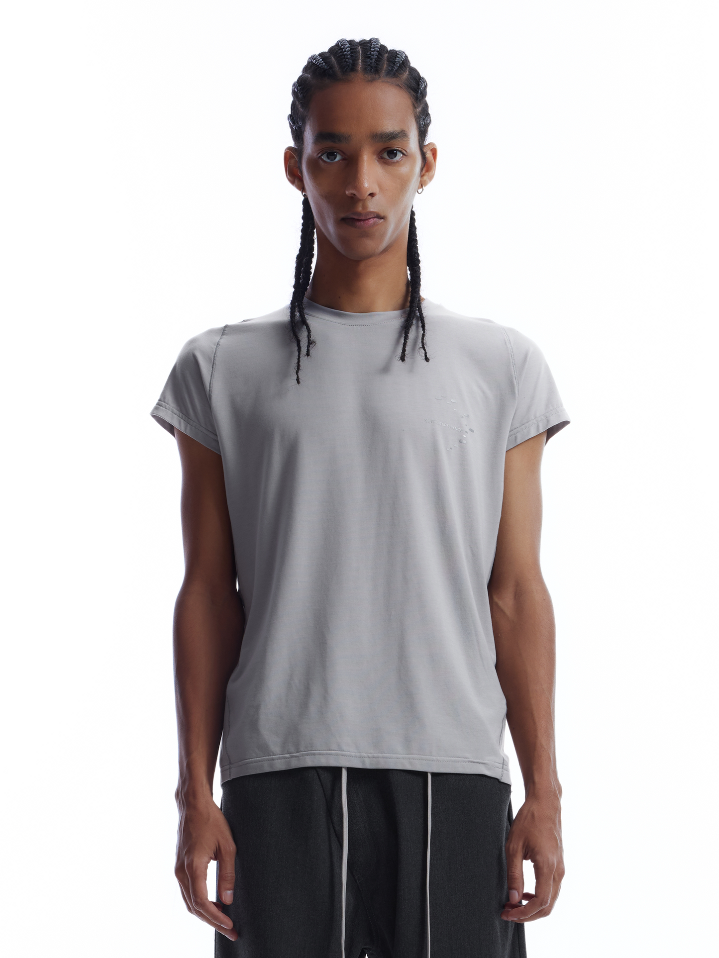 TENCEL WOOL PRINTED CROP TEE