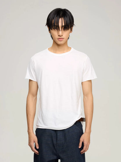 COZY SHEER ROLLED-CUFF TEE