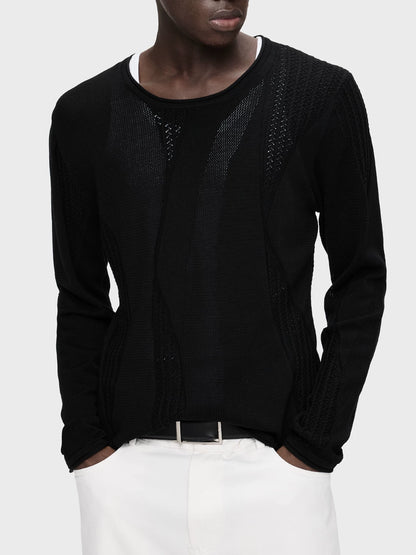 MIXED STITCH OPENWORK KNIT 4