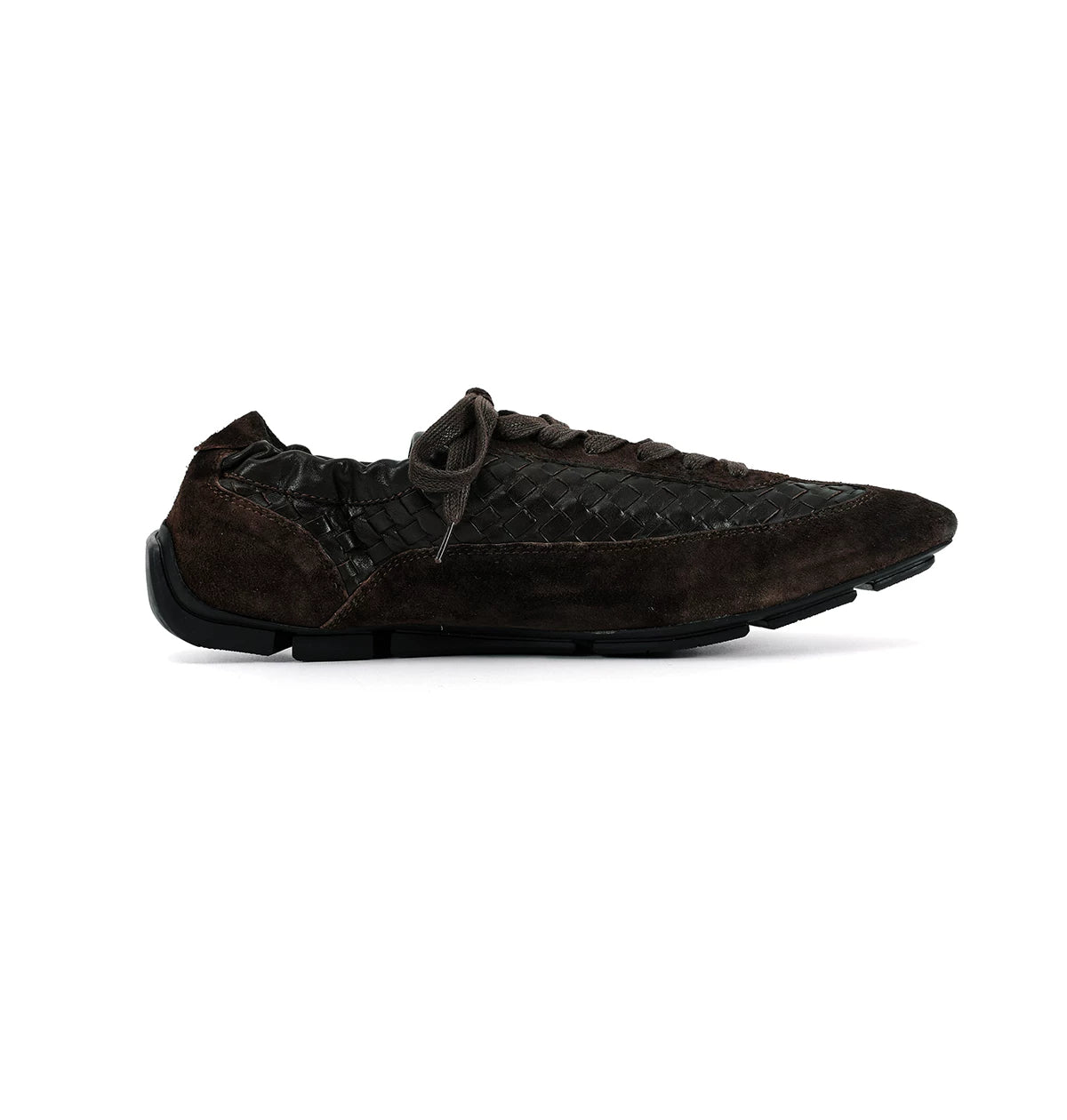 WOVEN SUEDE RACING SHOES ブラウン