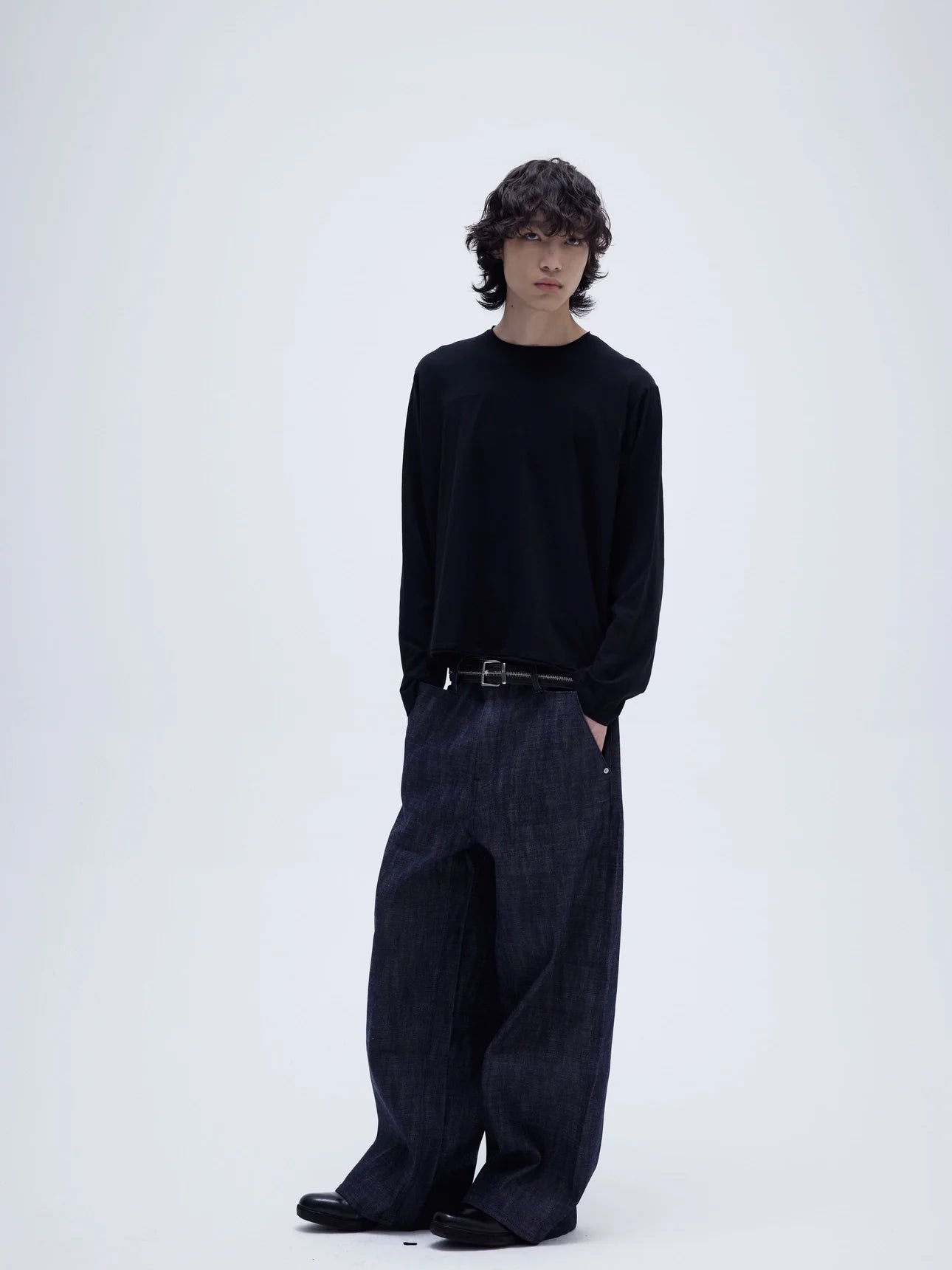 TEXTURED COTTON LINEN TAILORED SHIRT