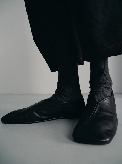 GRAINED LEATHER MONK SHOES