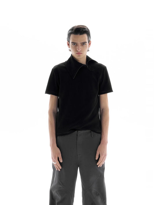 SLIT NECKLINE POLO