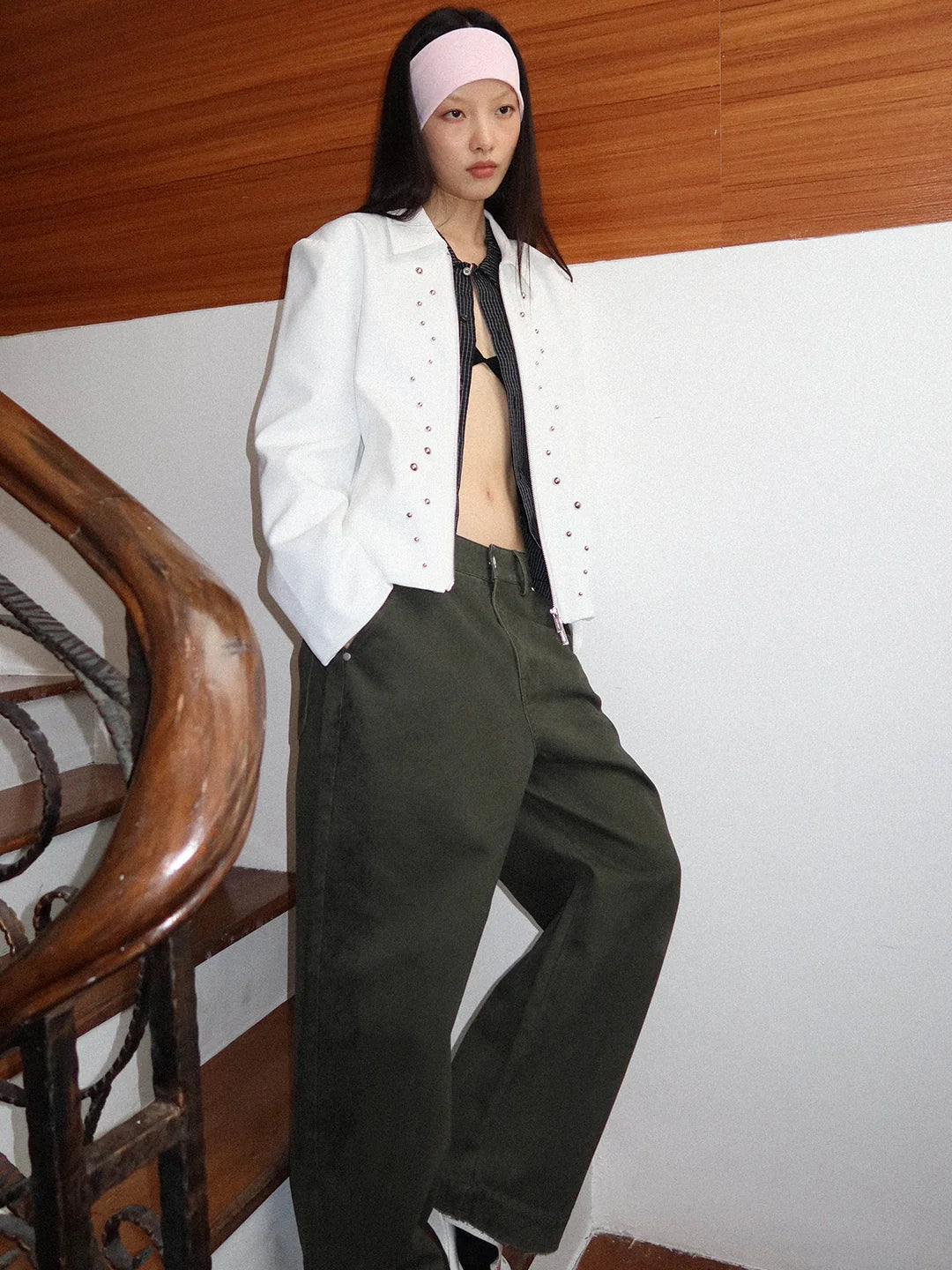 SNAP ZIPPERED JACKET