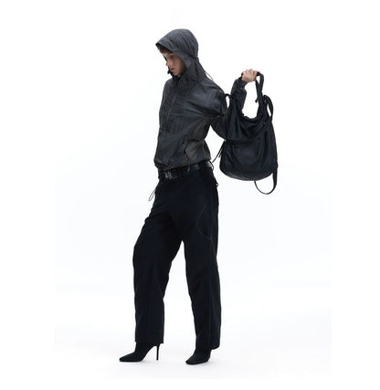 3D PATCHWORK RELAXED WORK PANTS