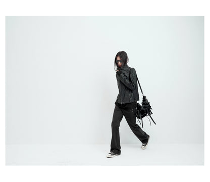 WAX COATED STAND-UP JACKET