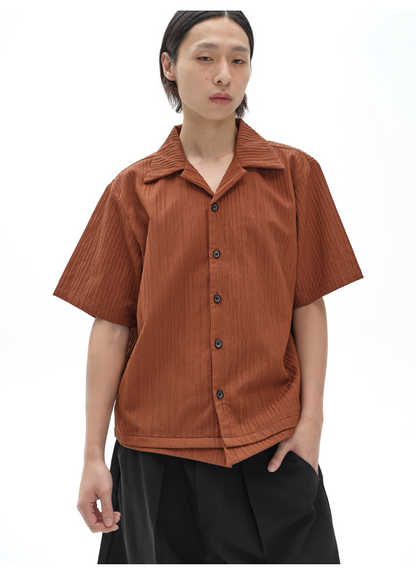 BOXY PLEATED SHIRT