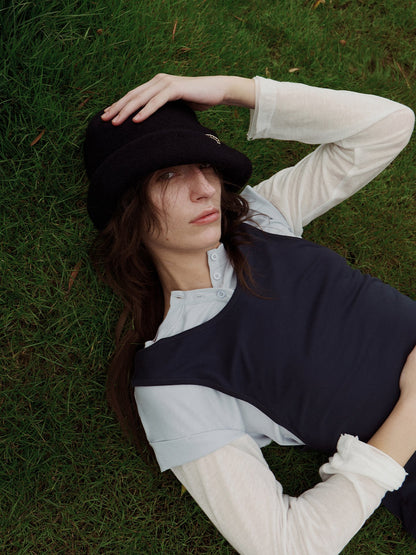 LAYERED VEST & LONG-SLEEVE TOP SET