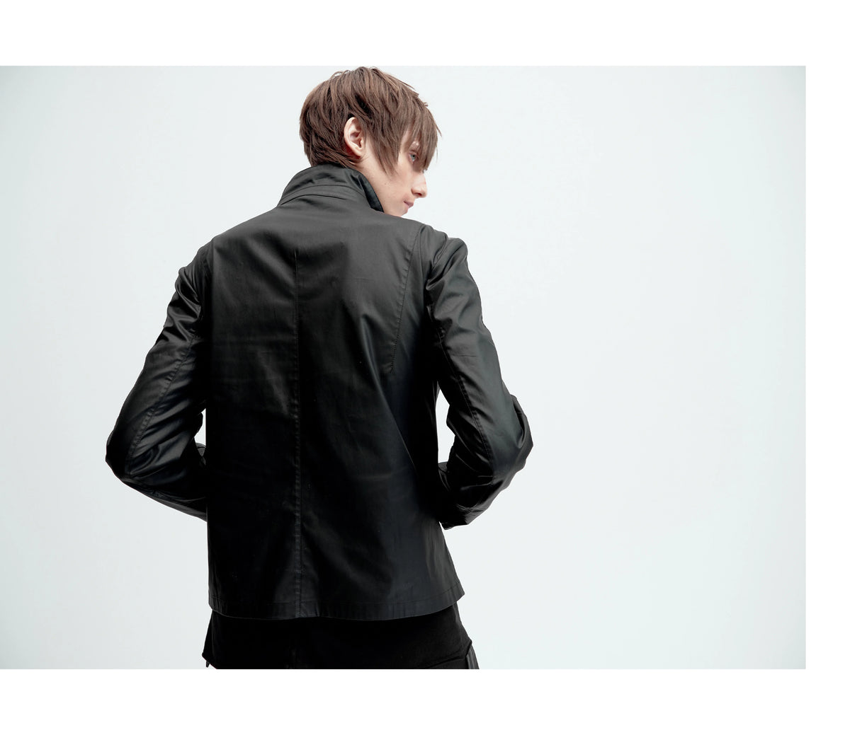 WAX COATED STAND-UP JACKET
