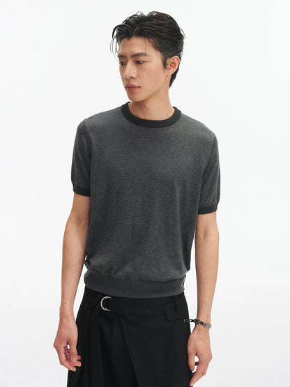 CASHMERE BLEND RINGER TEE