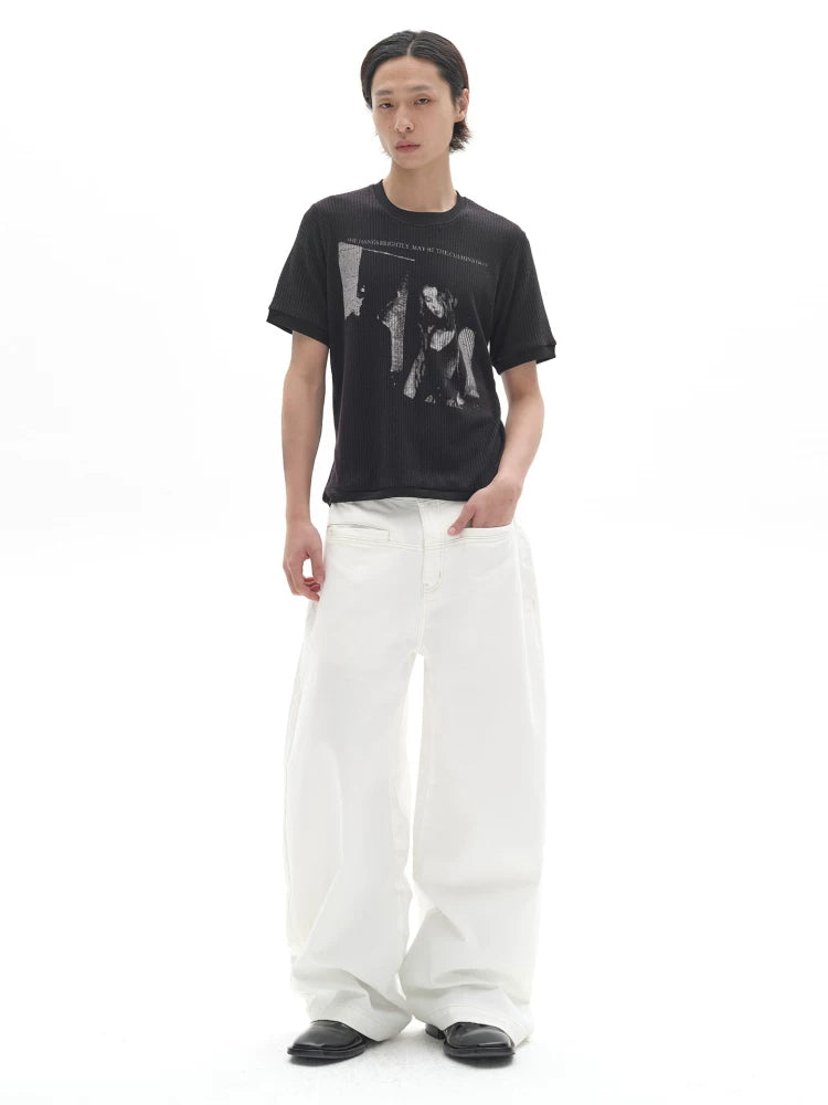 LIGHT ROCK PRINT T-SHIRT