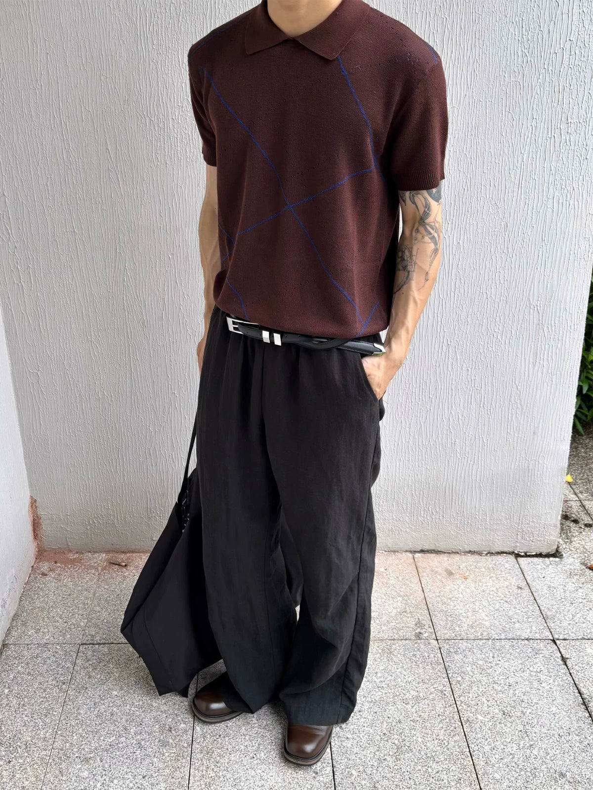 GEOMETRIC POLO TEE
