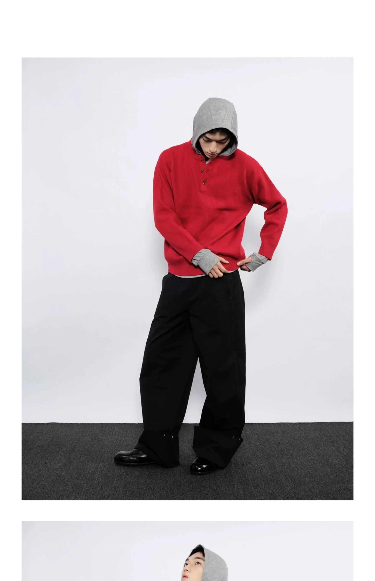 STURDY WIDE-CUFF CASUAL PANTS