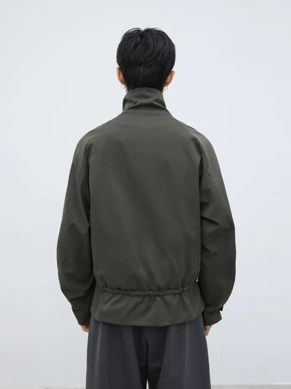 BELTED HIGH NECK JACKET