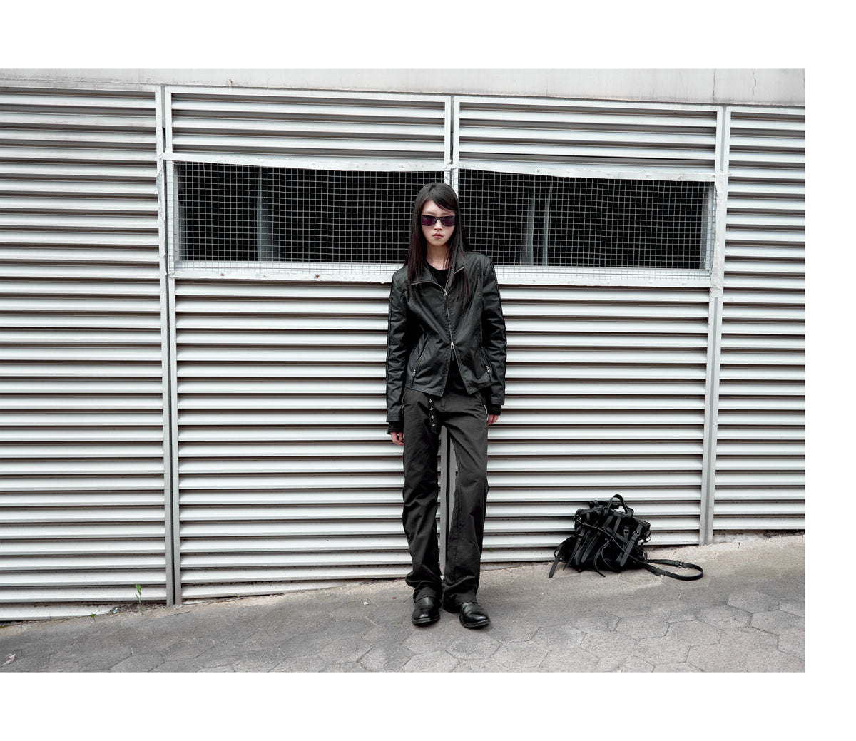 WAX COATED STAND-UP JACKET