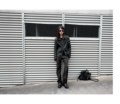 WAX COATED STAND-UP JACKET